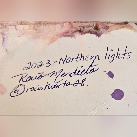 Hand Crafted acrylic pour fluid artwork abstract painting wall decor Upcycled - Picture 9 of 17